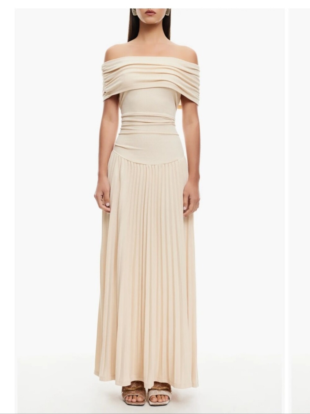 Lioness Field Of Dreams Pleated Maxi Dress M